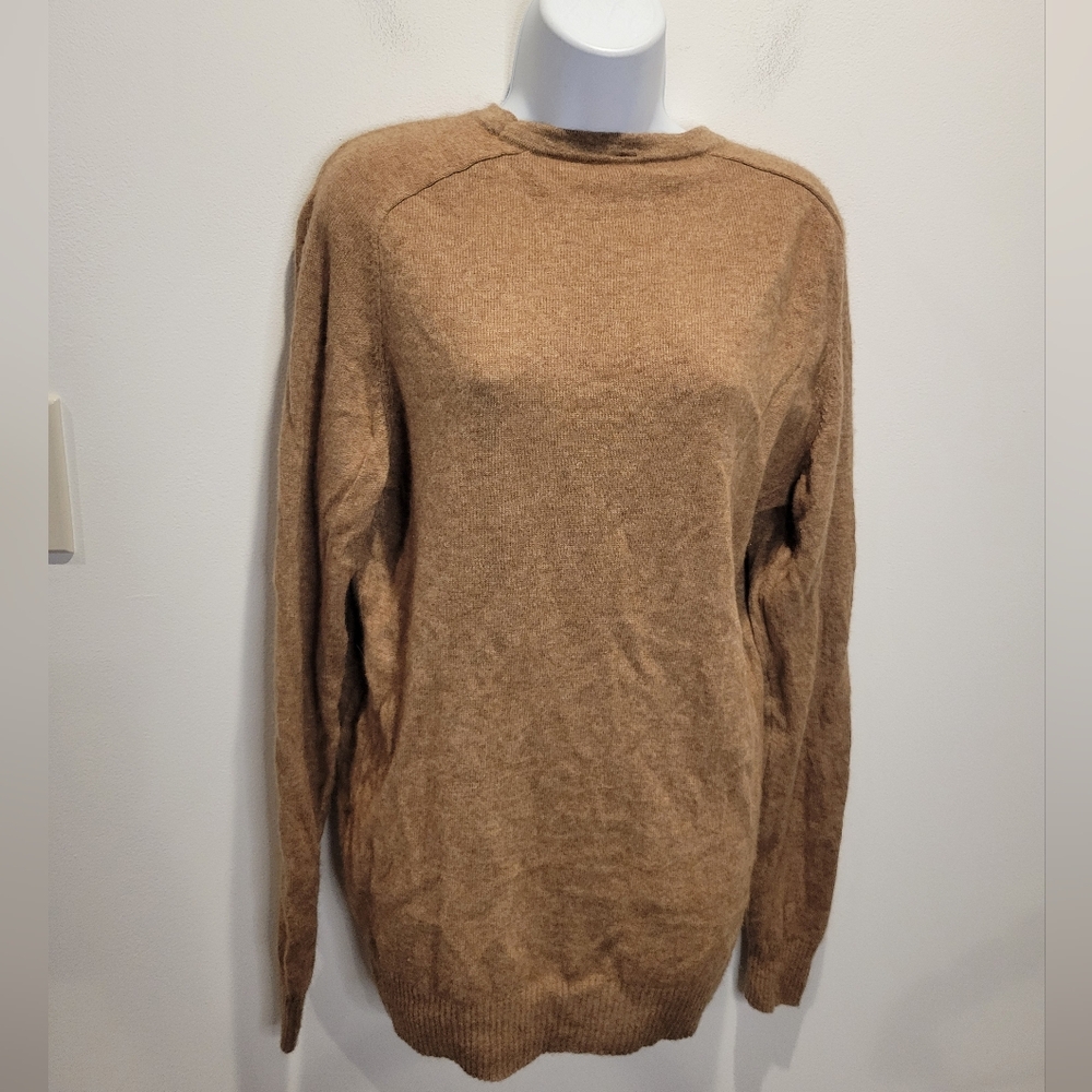 Muji Mens Size M Brown Yak/wool Blend Crewneck Pullover Sweater - Picture 3 of 5